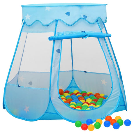 Namiot do zabawy dla dzieci VidaXL z 250 kulkami, 102x102x82 cm, niebieski