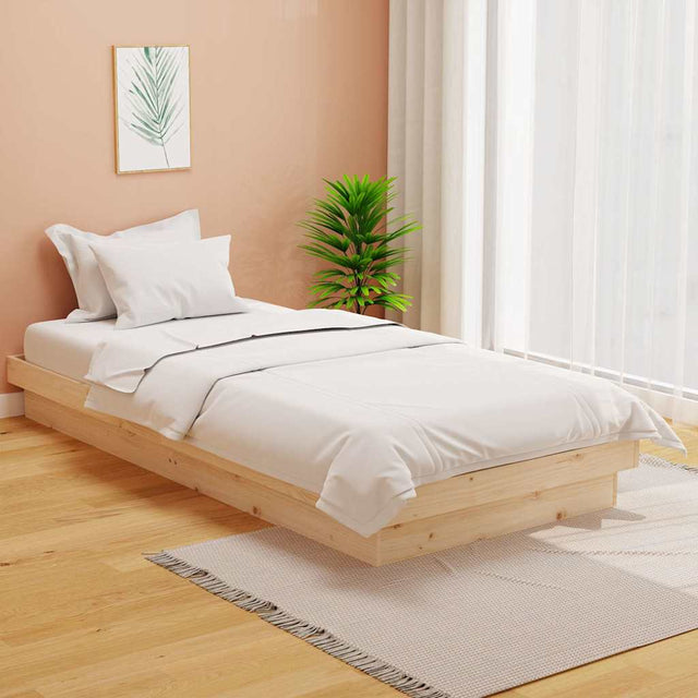 Vidaxl bedframe massief hout 90x190 cm