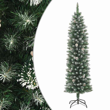 Vidaxl kunstkerstboom ze standardowym wąskim 120 cm PVC