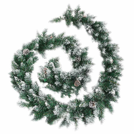 Vidaxl Christmas Garland z światłami LED 5.2 M PVC zielony