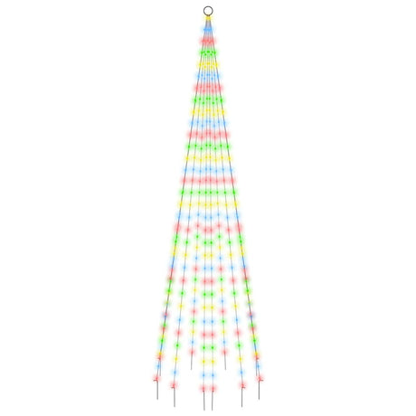 Vidaxl VlaggenMast Choinka 310 LED wielokolorowa 300 cm