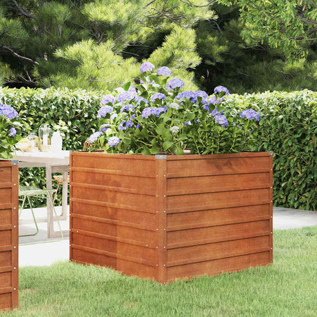Vidaxl Sadzarka podniesiona 100x100x77 cm Corten Steel Rusty