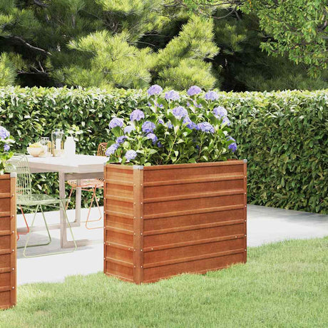 Vidaxl Sadzarka podniesiona 100x40x77 cm Corten Steel Rusty
