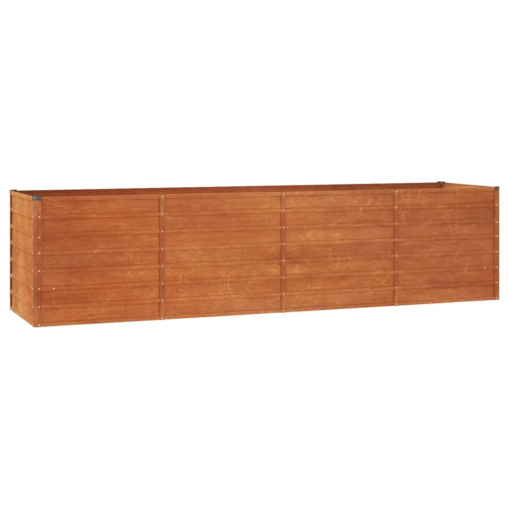 Vidaxl sadzacza wzrosła o 320x80x77 cm corten stal rusty