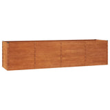 Vidaxl sadzacza wzrosła o 320x80x77 cm corten stal rusty