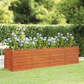 Vidaxl sadzacza wzrosła o 320x80x77 cm corten stal rusty
