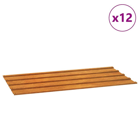 Panele dachowe vidaxl 12 St 80x44 cm Corten Steel Rusty