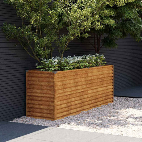 Vidaxl Sadzarka podniesiona 196x50x69 cm Cortenstaal