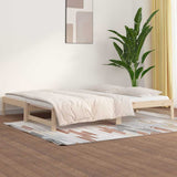 Vidaxl slaapbank uitschuifbaar 2x(80x200) cm massief grenenhout