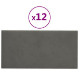 Panele ścienne vidaxl 12 St 2,16 m² 60x30 cm aksamitne ciemnoszary