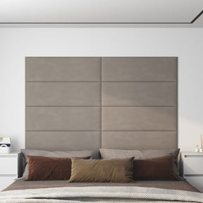 Panele ścienne vidaxl 12 St 3,24 m² 90x30 cm aksamitne jasnoszary