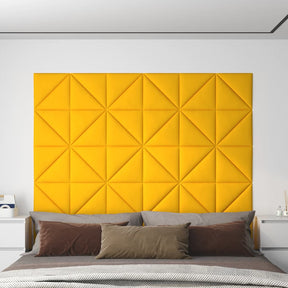 Panele ścienne vidaxl 12 szt. 0,54 m² 30x30 cm aksamitne żółte