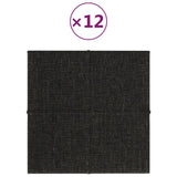 Panele ścienne vidaxl 12 St 1,08 m² 30x30 cm Black
