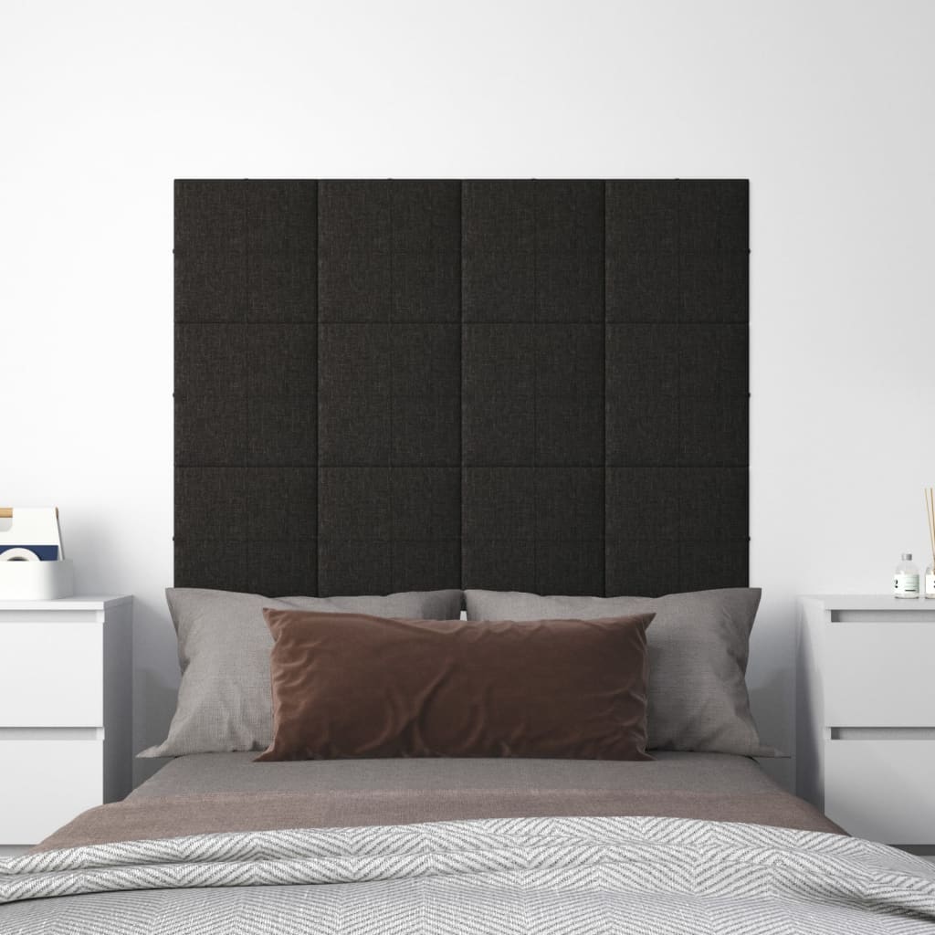 Panele ścienne vidaxl 12 St 1,08 m² 30x30 cm Black