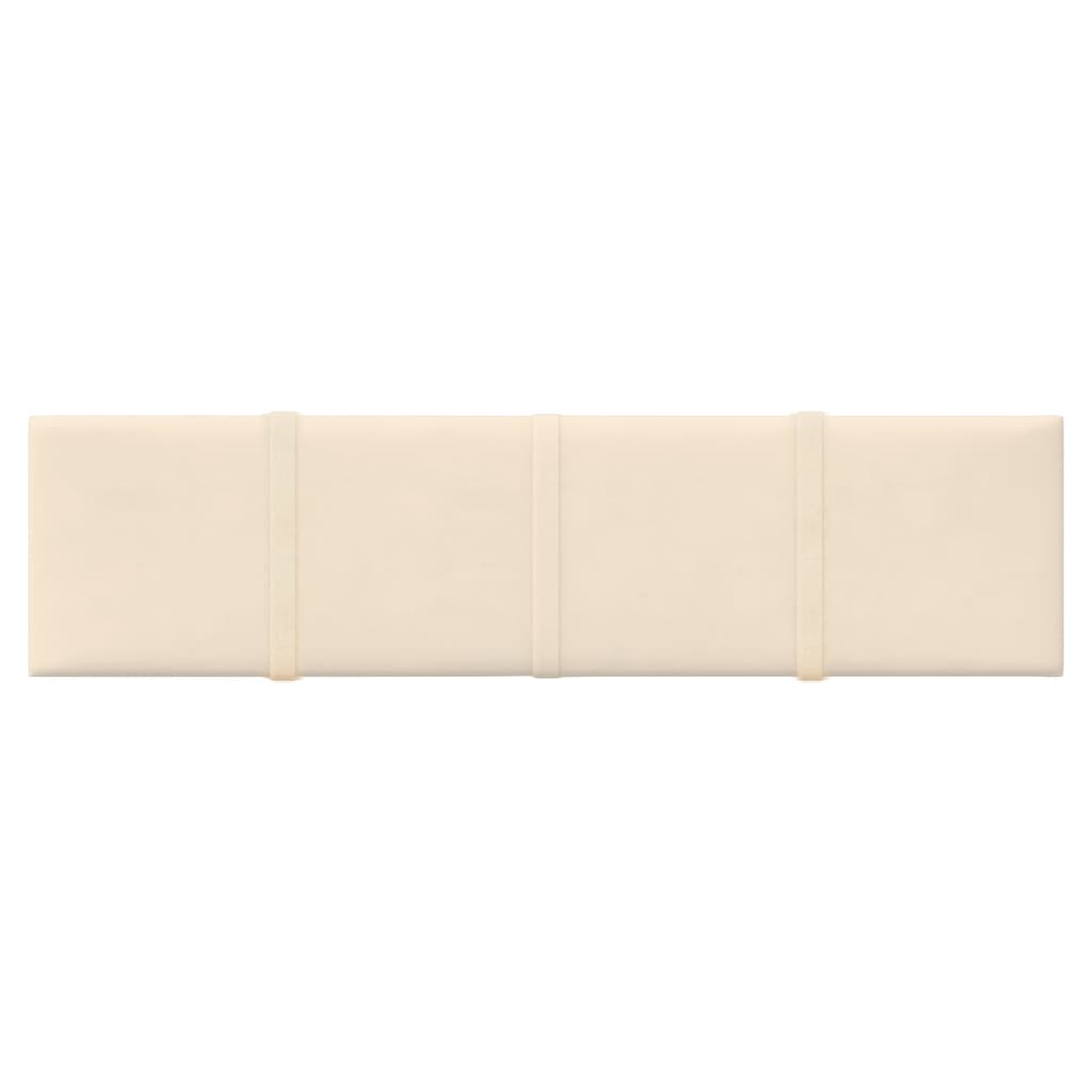 Panele ścienne vidaxl 12 St 1,08 m² 60x15 cm aksamitne krem ​​-kolory