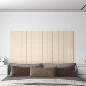 Panele ścienne vidaxl 12 St 1,08 m² 60x15 cm aksamitne krem ​​-kolory