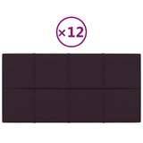 Panele ścienne vidaxl 12 St 2,16 m² 60x30 cm materiał fioletowy