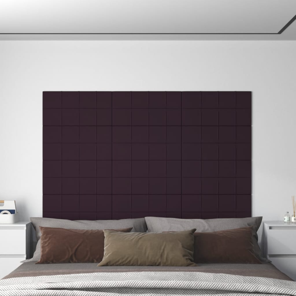 Panele ścienne vidaxl 12 St 2,16 m² 60x30 cm materiał fioletowy
