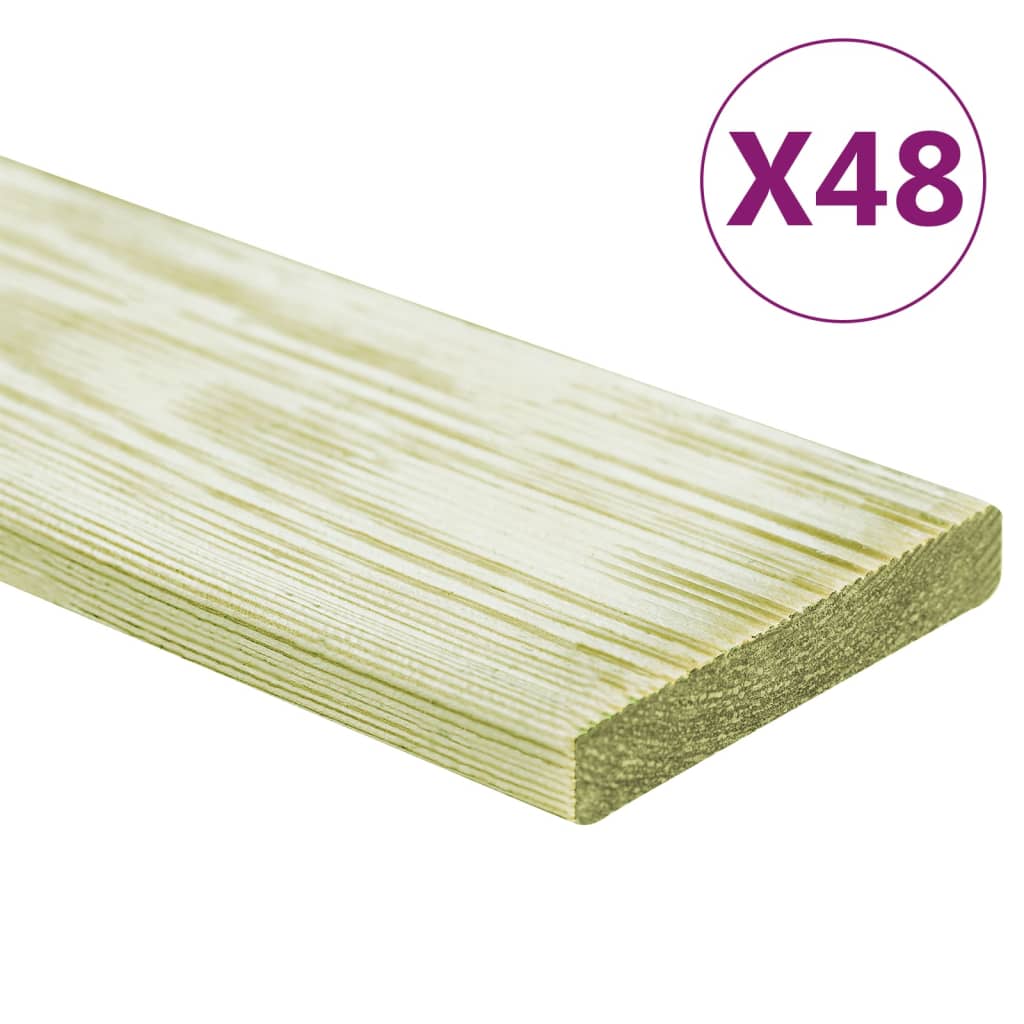 Tablice Vidaxl Terra 48 szt. 5,76 m² 1 M Stale sosna