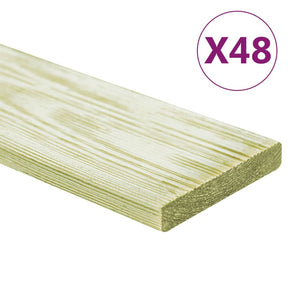 Tablice Vidaxl Terra 48 szt. 5,76 m² 1 M Stale sosna
