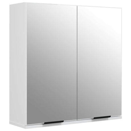 Vidaxl badkamerkast met spiegel 64x20x67 cm hoogglans wit