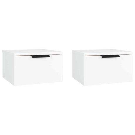 Vidaxl nachtkastjes wandgemonteerd 2 st 34x30x20 cm wit