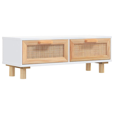 Vidaxl salontafel 80x40x30 cm bewerkt hout en grenenhout wit