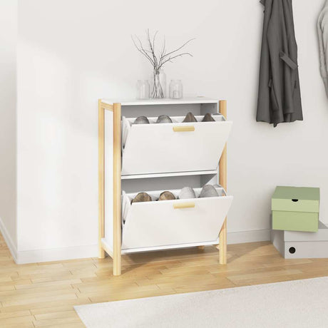 Szafka buta vidaxl 57,5x33x80 cm przetworzona biel drewniana