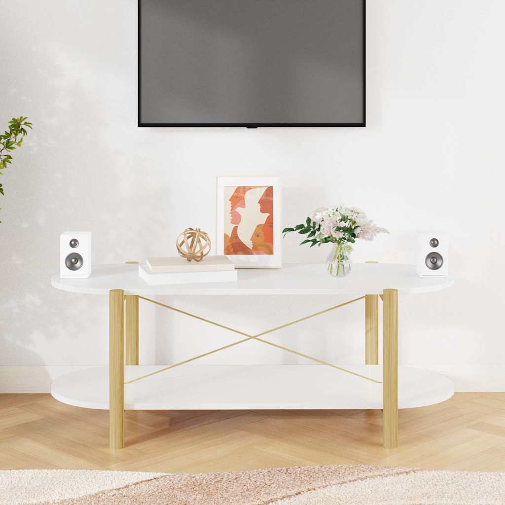 Vidaxl salontafel 110x48x40 cm bewerkt hout wit