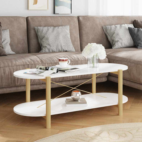 Vidaxl salontafel 110x48x40 cm bewerkt hout wit