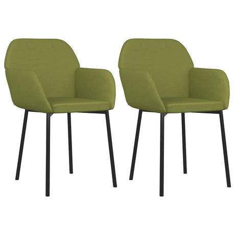 Vidaxl eetkamerstoelen 2 st fluweel lichtgroen