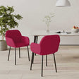 Vidaxl eetkamerstoelen 2 st fluweel wijnrood
