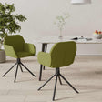 Vidaxl eetkamerstoelen draaibaar 2 st fluweel lichtgroen