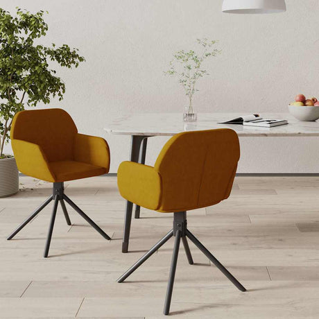 Vidaxl eetkamerstoelen draaibaar 2 st fluweel bruin