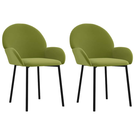 Vidaxl eetkamerstoelen 2 st fluweel lichtgroen
