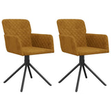 Vidaxl eetkamerstoelen draaibaar 2 st fluweel bruin