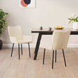 Vidaxl eetkamerstoelen 2 st fluweel crèmekleurig