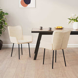 Vidaxl eetkamerstoelen 2 st fluweel crèmekleurig