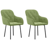 Vidaxl eetkamerstoelen 2 st fluweel lichtgroen