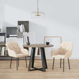 Vidaxl eetkamerstoelen 2 st fluweel crèmekleurig