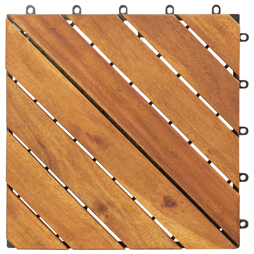 Vidaxl Terrace Płytki 20 szt. 30x30 cm Solid Acacia Wood Brown