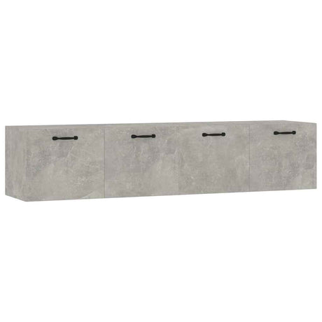 Vidaxl wandkasten 2 st 60x36,5x35 cm bewerkt hout betongrijs