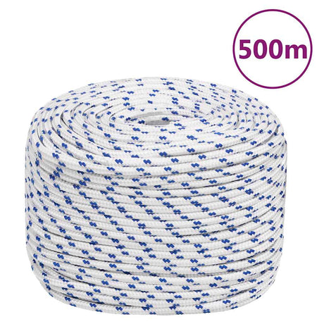 Lina łodziowa VidaXL 10 mm 500 m, polipropylenowa, biała