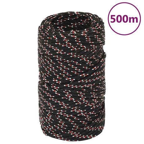 Lina rozruchowa vidaxl 2 mm 500 m polipropylenowa czarna