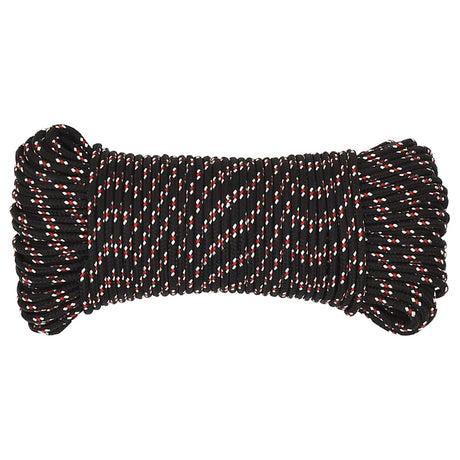 Lina łodziowa VidaXL 4 mm 25 m, polipropylenowa, czarna