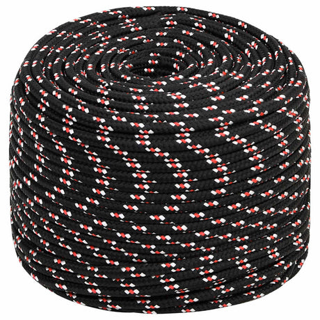 Lina rozruchowa vidaxl 6 mm 25 m polipropylenowa czarna