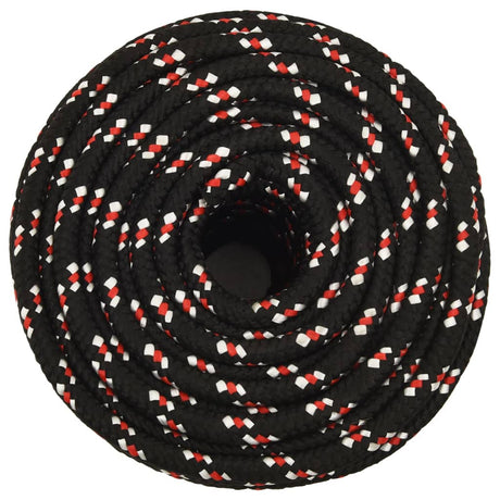 Lina rozruchowa vidaxl 12 mm 25 m polipropylenowa czarna