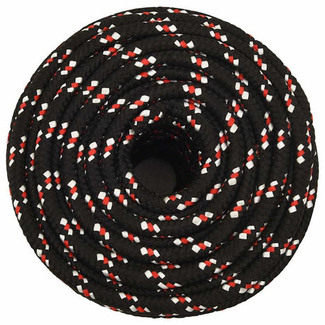 Lina łodziowa VidaXL 18 mm 25 m, polipropylenowa, czarna