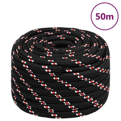 Lina łodziowa Vidaxxl 20 mm 50 m, polipropylenowa, czarna