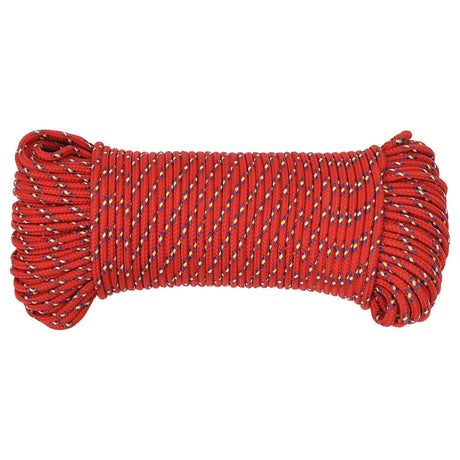 Lina łodzi vidaxl 3 mm 25 m polipropylen czerwona